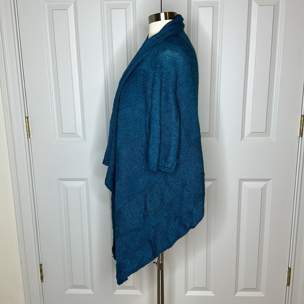 Eileen Fisher alpaca silk Blend Asymmetric cardigan - Picture 7 of 10
